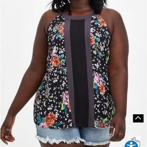Torrid 5 black floral tank